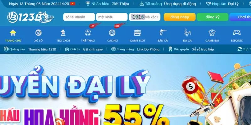 Nhấn nút đăng nhập 123bet trên màn hình